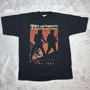 Bruce Springsteen 1999 Tour Band Shirt Men‎ L Black All Sport 90s